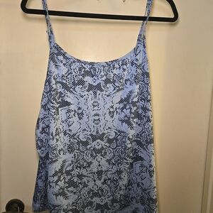 Lane Bryant Blue and Black Patterned Camisole‎ Size 18/20